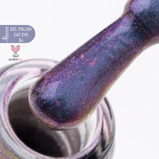 Alezori Velvet Хибриден Лак за Нокти velvet cat eye 04 Котешко око 15мл 1бр