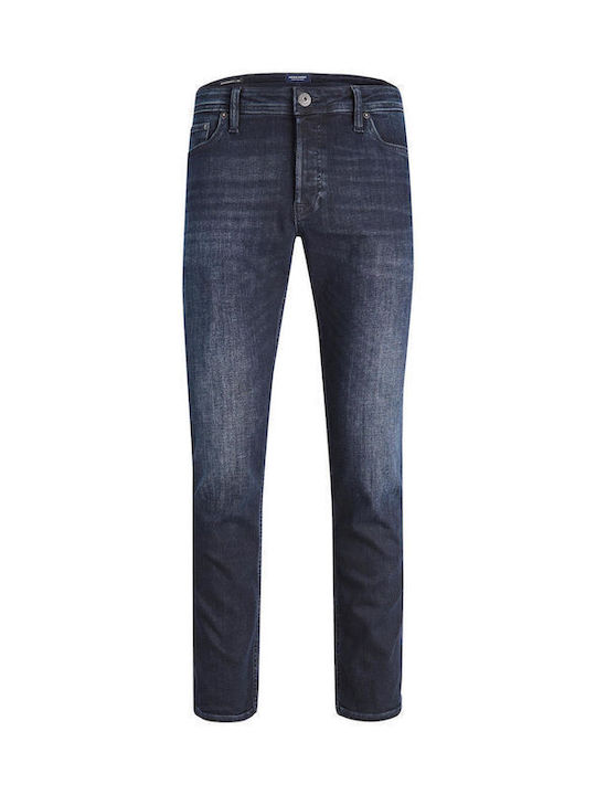 Men's Jeans Pants Elastic Navy Blue