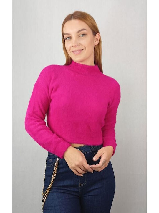 Toi&Moi Damen Langarm Pullover Fuchsia