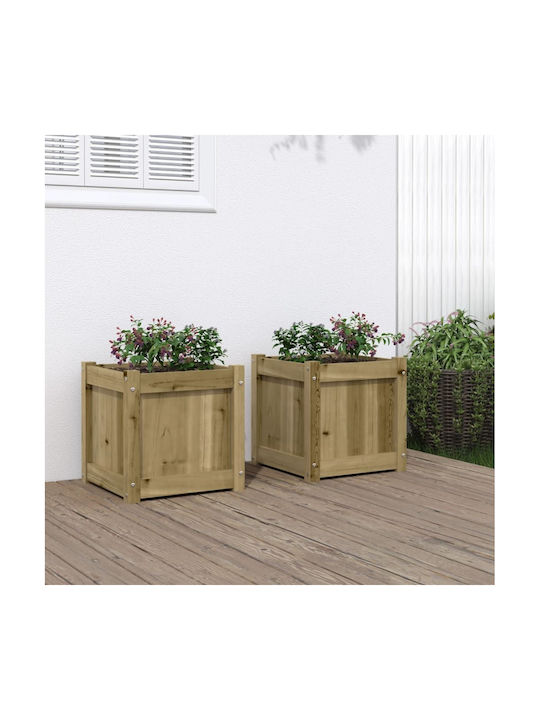 vidaXL Κήπου Planter Box Set 2pcs Coffee 837413