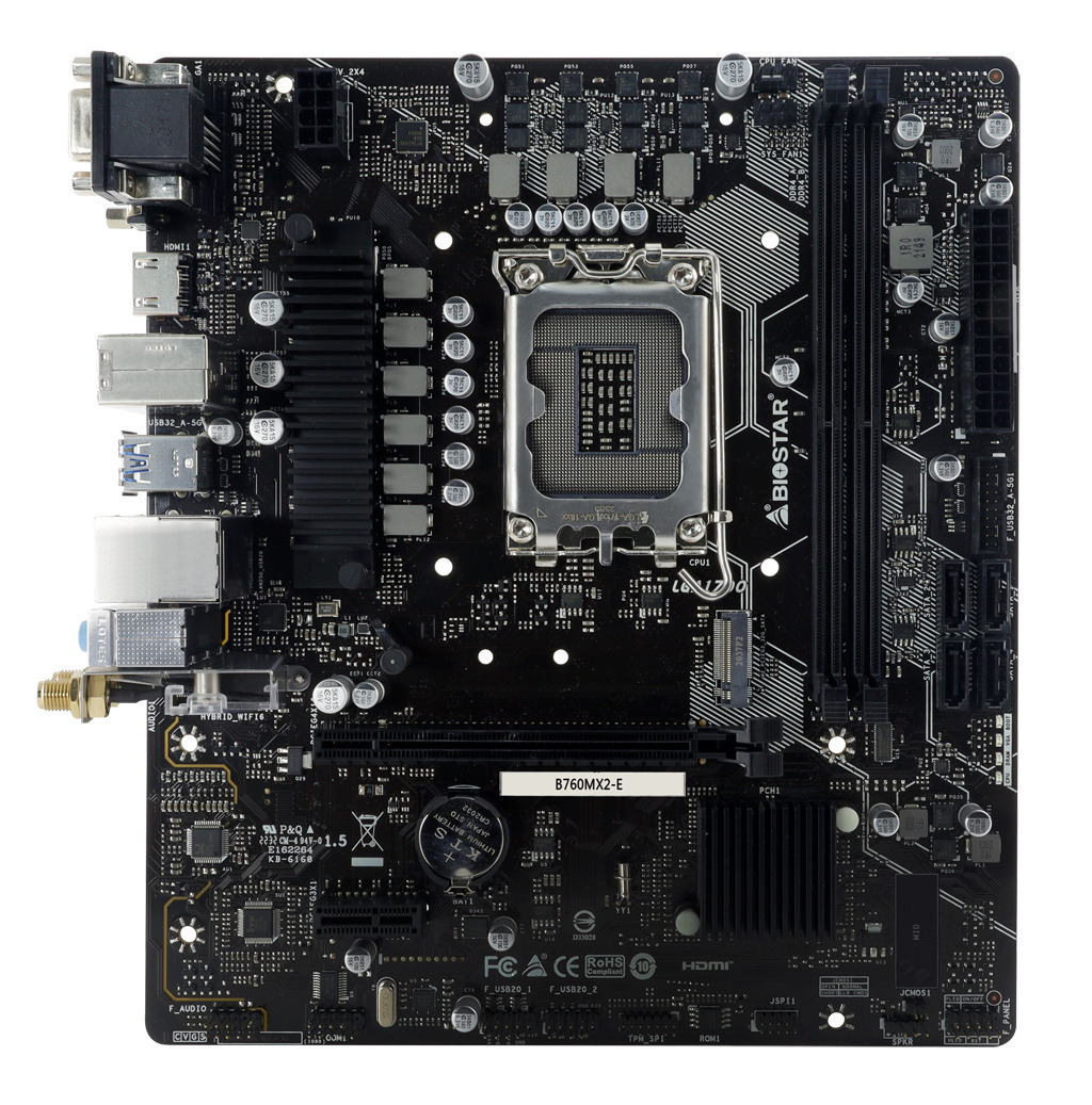 Biostar B760MX2-E DDR5 rev. 1.0 Motherboard Micro ATX με Intel 1700 Socket