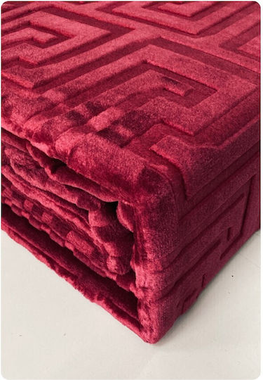 Decotelia Velvet Blanket Double 220x240cm Burgundy
