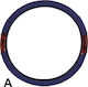 Autoline Car Steering Wheel Cover A Black with Black Stitching