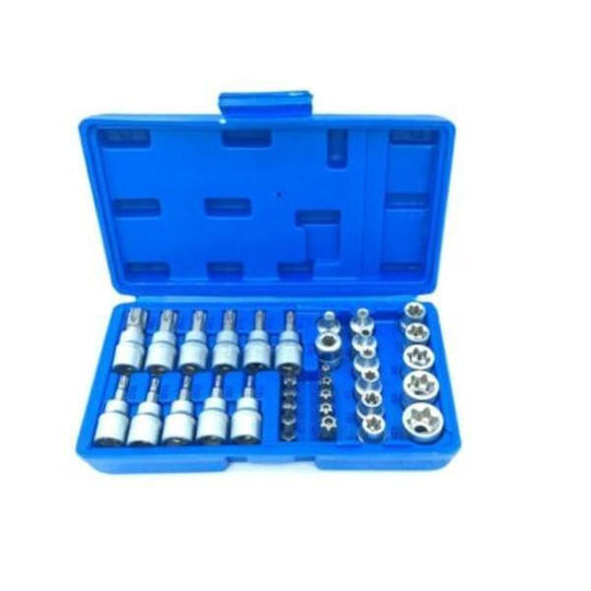 Битови ключове с Torx и Квадратно Гнездо 3/8'' Комплект 34бр