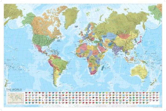 World Political Marco Polo Wall Map