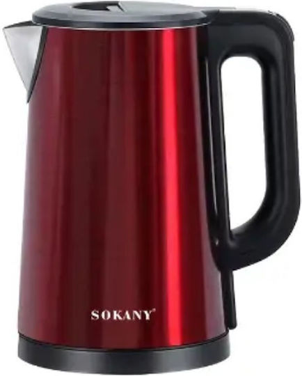 Sokany Kettle 2.5lt 1500W Red