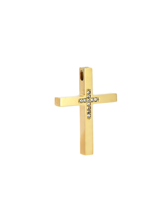 Daskalakis Damen Gold Kreuz 14K