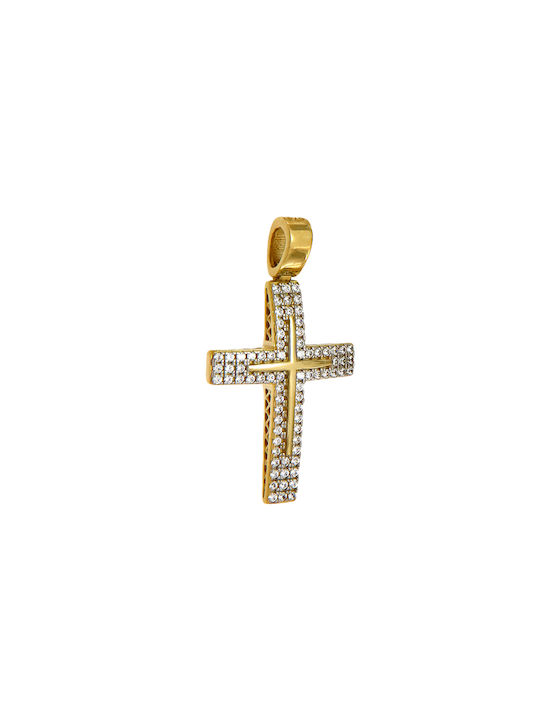 Daskalakis Damen Gold Kreuz 14K