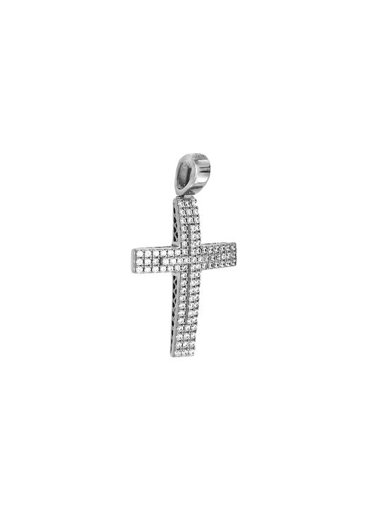 Daskalakis Women's White Gold Cross 14K