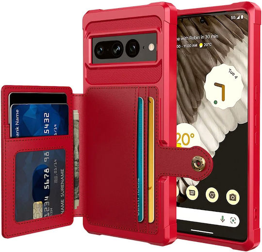 HappyCase Wallet Σιλικόνης 0.5mm Ροζ (Google Pixel 7 Pro)