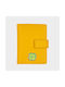 Rossi Μικρό Δερμάτινο Γυναικείο Πορτοφόλι Καρτών Κίτρινο