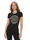 Guess Women's Summer Blouse Cotton Short Sleeve Black.