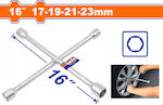 Wadfow Kreuz-Autoreifen-Schraubenschlüssel 17/19/21 und 23mm