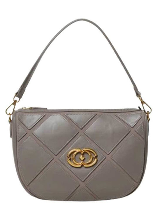 Leather Women's Bag Shoulder Gray