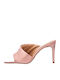 Leather Mules with Thin High Heel Gomma