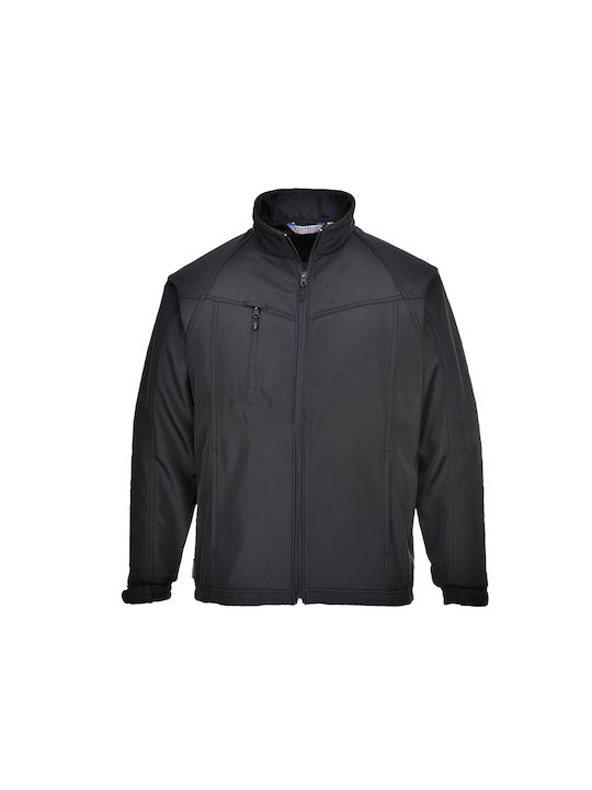 Portwest Μπουφάν Εργασίας Softshell με Επένδυση Fleece Μαύρο
