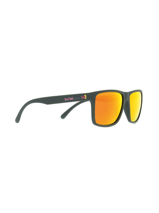 Red Bull Spect Eyewear Sunglasses with Black Plastic Frame and Orange Mirror Lens MAZE-003P