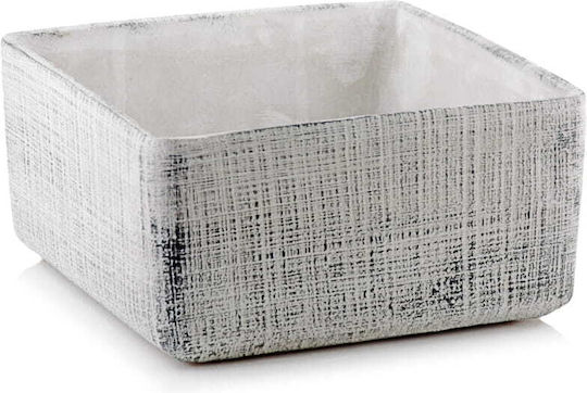 Polnix Etno Κασπώ Τσιμεντένιο Λευκό 25x25x13εκ.