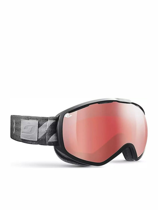 Julbo Atlas Otg Cat2 Ски & Сноуборд Маска Детска Черен с Леща Огледален в Цвят Червен