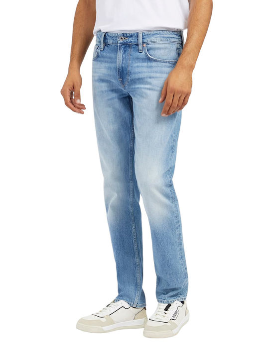 Guess Pantaloni de Bărbați din Jean în Croială Slim Albastru