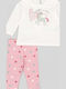 Kinder-Set mit Leggings Winter 2Stück Ecru