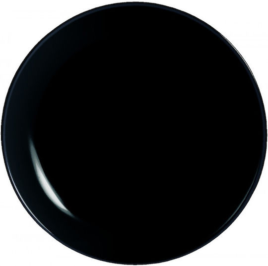 Homestyle Teller Wüste Glas Schwarz mit Durchmesser 19cm