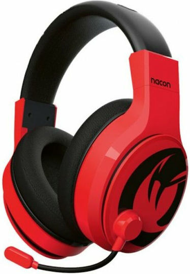 Nacon GH-120 Over Ear Gaming Headset με σύνδεση 3.5mm / USB Κόκκινο for PC / PS4 / XBOX