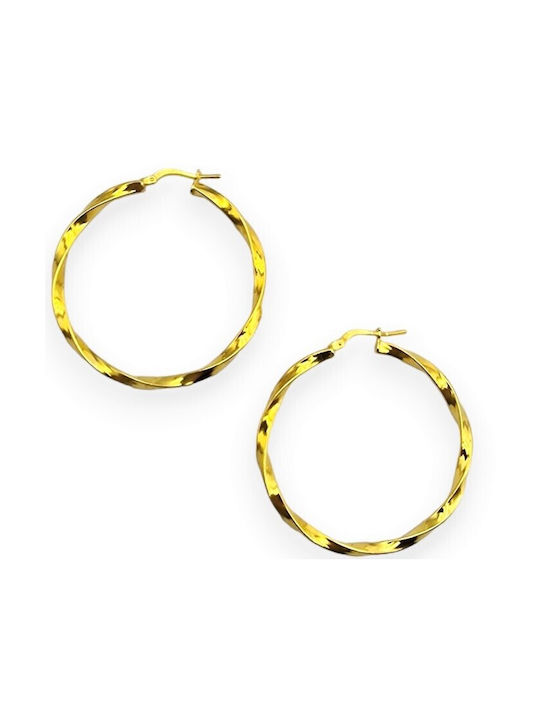 Earrings Hoops made of Silver Gold Plated