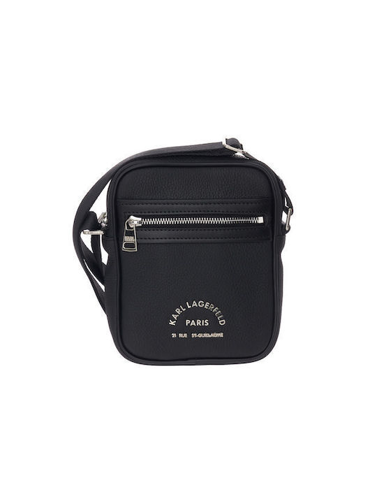 Karl Lagerfeld Leather Men's Bag Sling Black