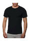 Men's Undershirts Short-sleeved Black 3Pack