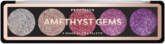 Profusion Cosmetics Profusion Eye Shadow Palette Matte in Solid Form Amethyst Gems