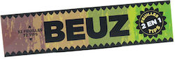 Beuz Slim King Size Rolling Papers with Cone Tips 32 Sheets