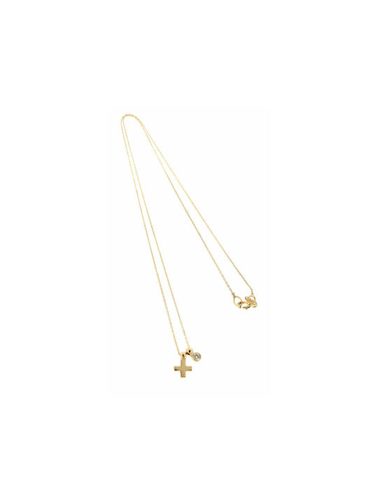 Gold Kreuz 14K mit Kette