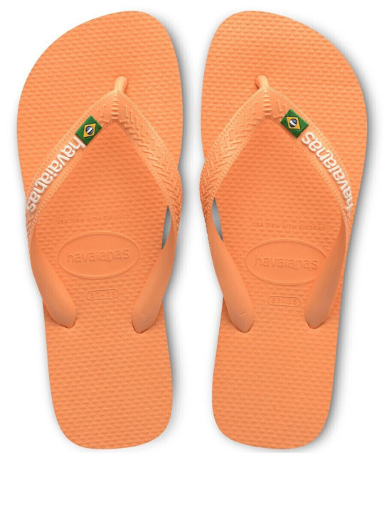 Havaianas Șlapi Brasil Logo Portocalii