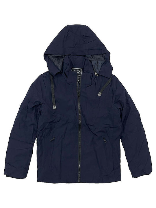 Ustyle Men's Winter Jacket Windproof Blue