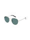 Invu Men's Sunglasses with Silver Metal Frame and Green Mirror Lens B1311A