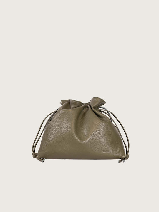 Leather Twist Leather Women's Bag Shoulder Khaki