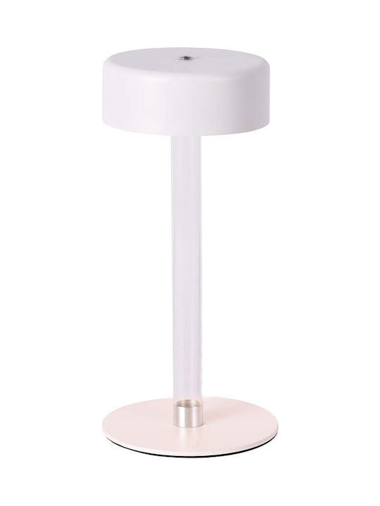 V-TAC Metall Tischlampe LED mit Weiß Schirm und Fuß