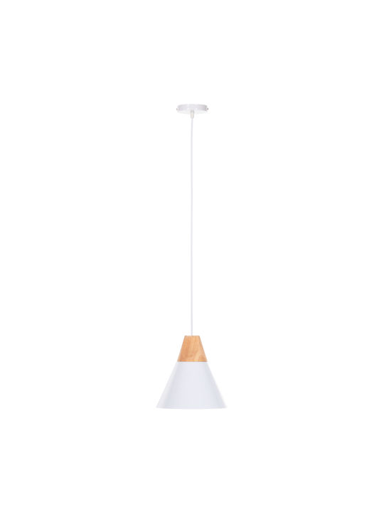 HomeMarkt Hängende Deckenleuchte Einfaches Licht Glocke für Fassung E27 Weiß