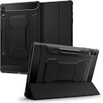 Spigen Flip Cover Silicon / Plastic Rezistentă Negru (Galaxy Tab S9+) ACS06539