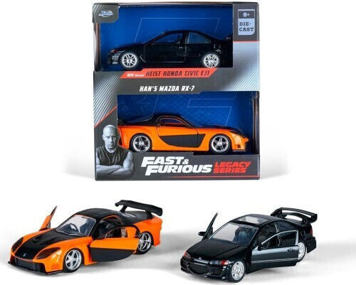 Jada Toys Han S Mazda Rx-7 & Honda Civic Ej1 Heist Car 1:32 Fast