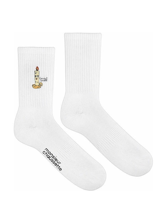 Monsieur Chaussette Socken WHITE 1Pack