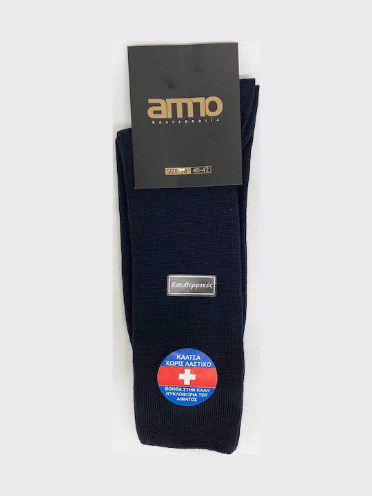 Ampo Socks Einfarbige Socken Blue 1Pack