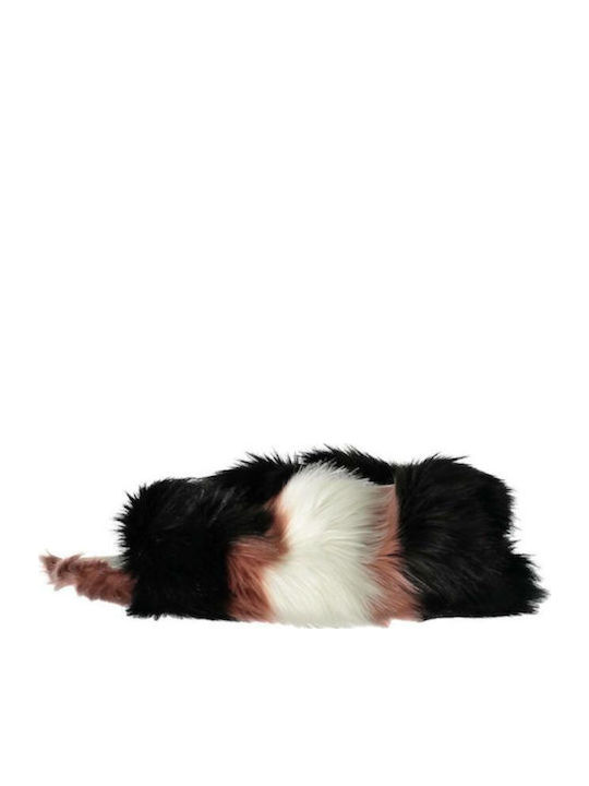 Women's Furry Scarf Black
