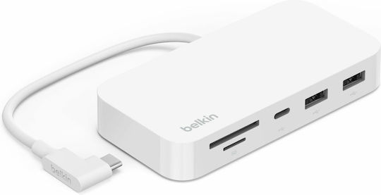 Belkin Hub USB 3 Porturi USB 3.2 cu Conectare USB-C Alb
