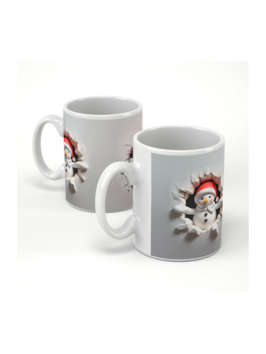 Christmas Mug Ceramic White 1pcs