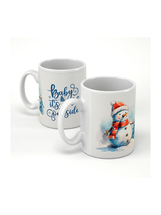 Christmas Mug Ceramic White 1pcs