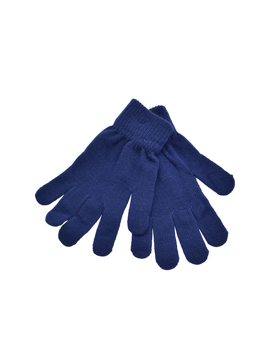 Brims and Trims Μπλε Γυναικεία Πλεκτά Γάντια