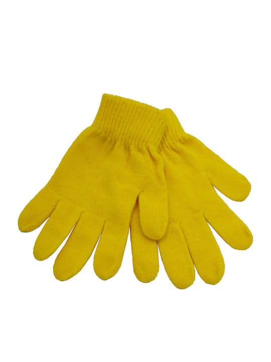 Brims and Trims Gelb Gestrickt Handschuhe