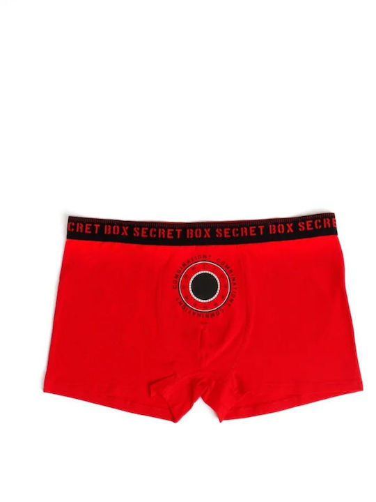 Men's Boxer Red with Patterns